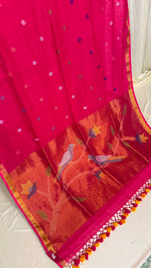 Linen Cotton Paithani