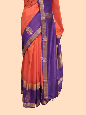 Pure Silk Ilkal Saree with Kanjivaram Border