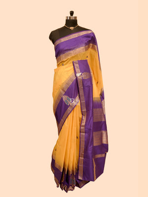 Pure Silk Ilkal Saree with Kanjivaram Border