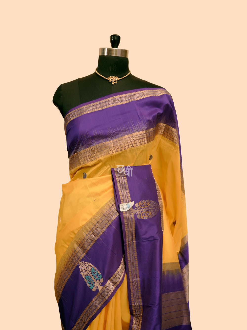 Pure Silk Ilkal Saree with Kanjivaram Border