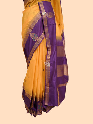 Pure Silk Ilkal Saree with Kanjivaram Border