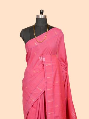 Pure Handloom Cotton Paithani Saree with Muniya Border