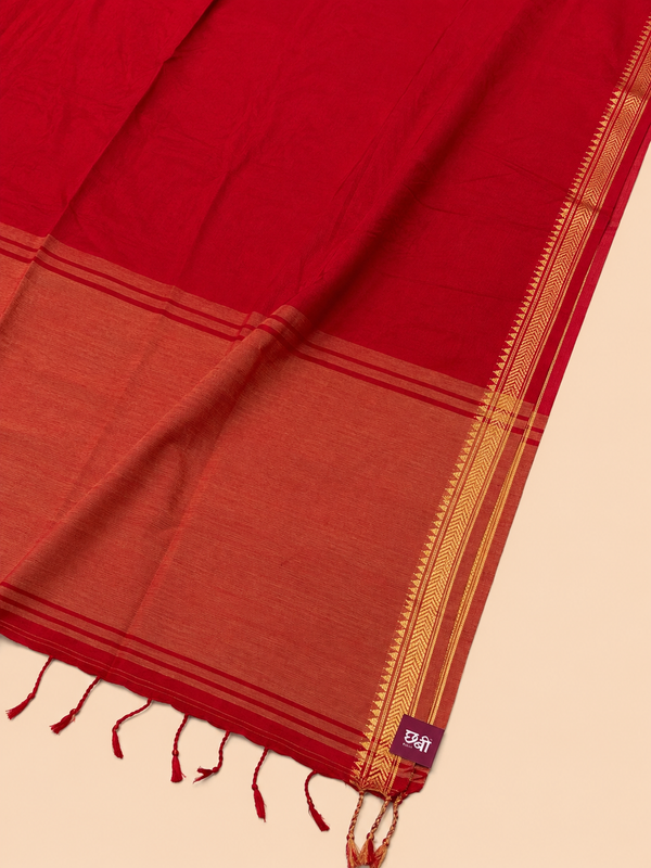 Contrast Pallu Khadi Cotton Saree