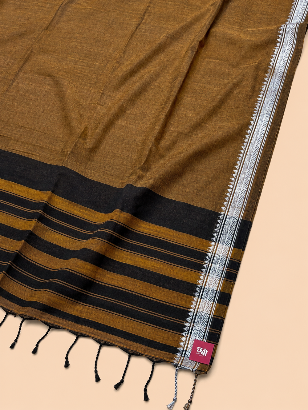Contrast Pallu Khadi Cotton Saree