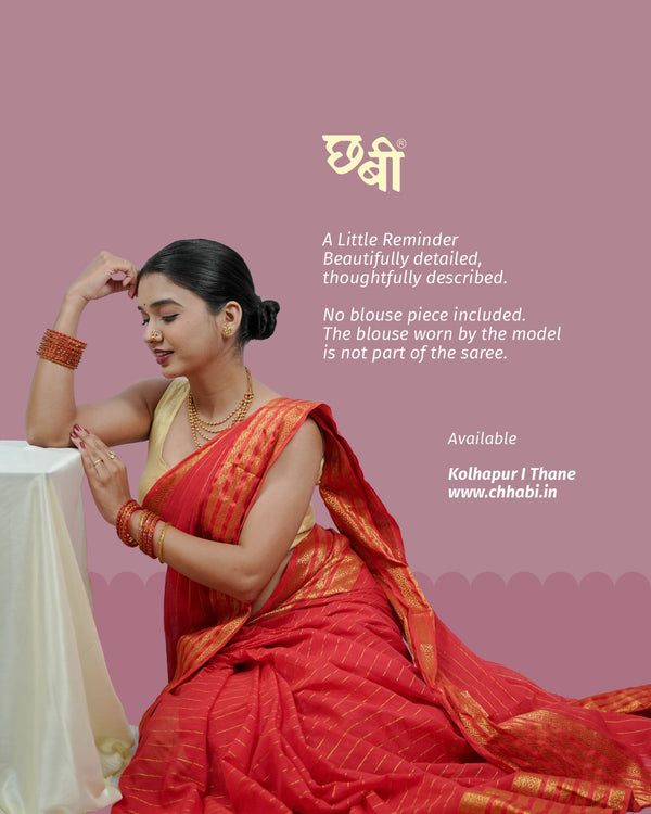 Sindoori Collection - Festive Mul Cotton Saree
