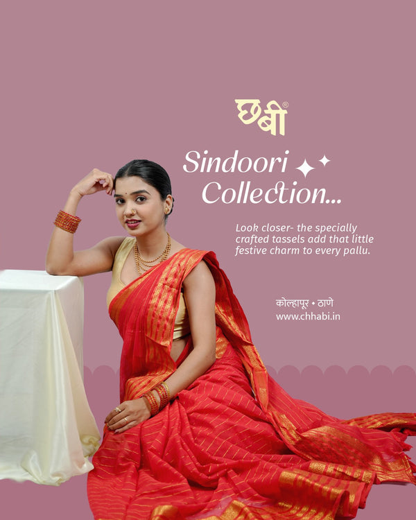 Sindoori Collection - Festive Mul Cotton Saree