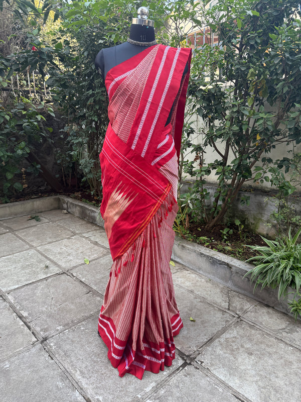 Mulberry Khun Handloom Silk Saree
