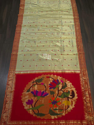 PURE SILK HANDLOOM TISSUE PAITHANI