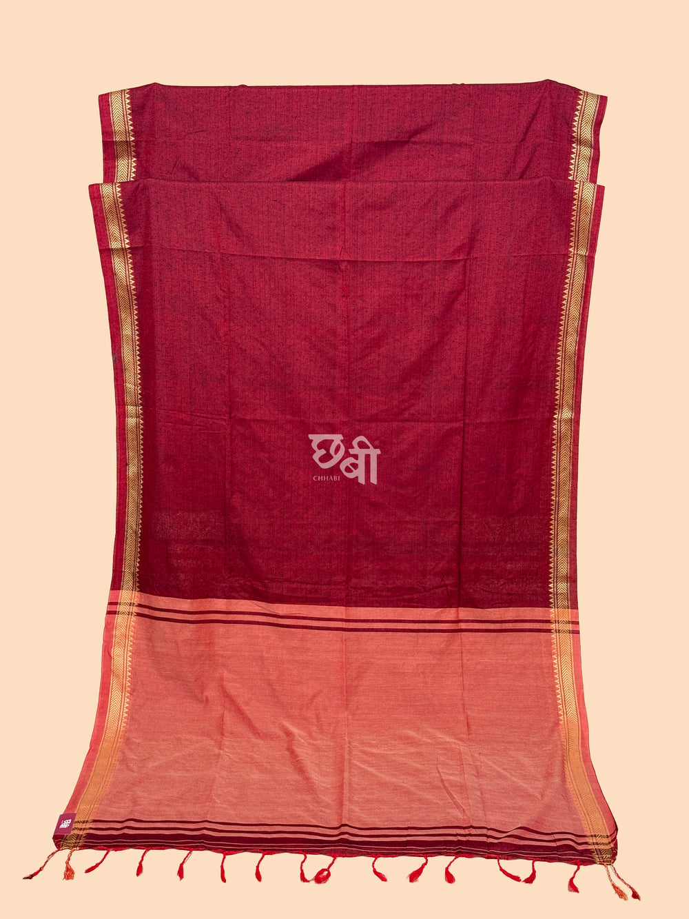 Contrast Pallu Khadi Cotton Saree
