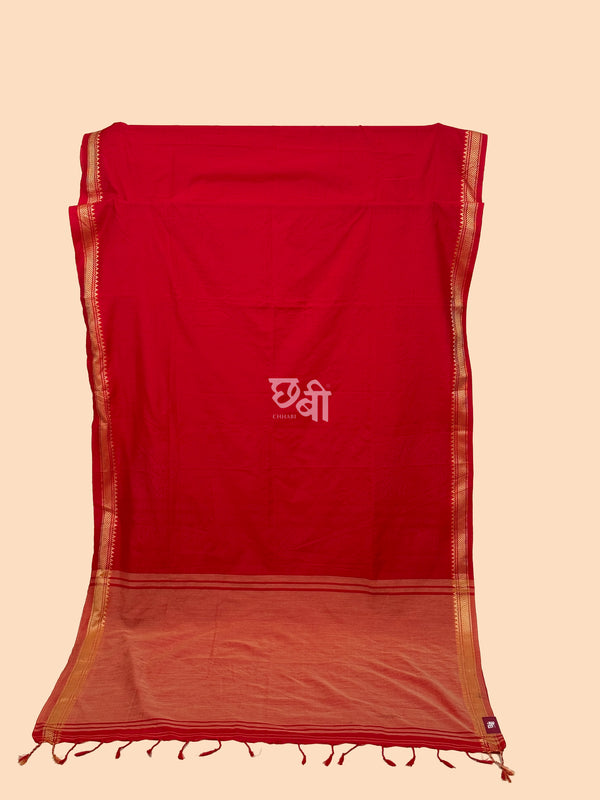 Contrast Pallu Khadi Cotton Saree