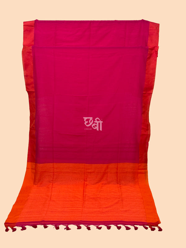 Contrast Border Khadi Cotton Saree