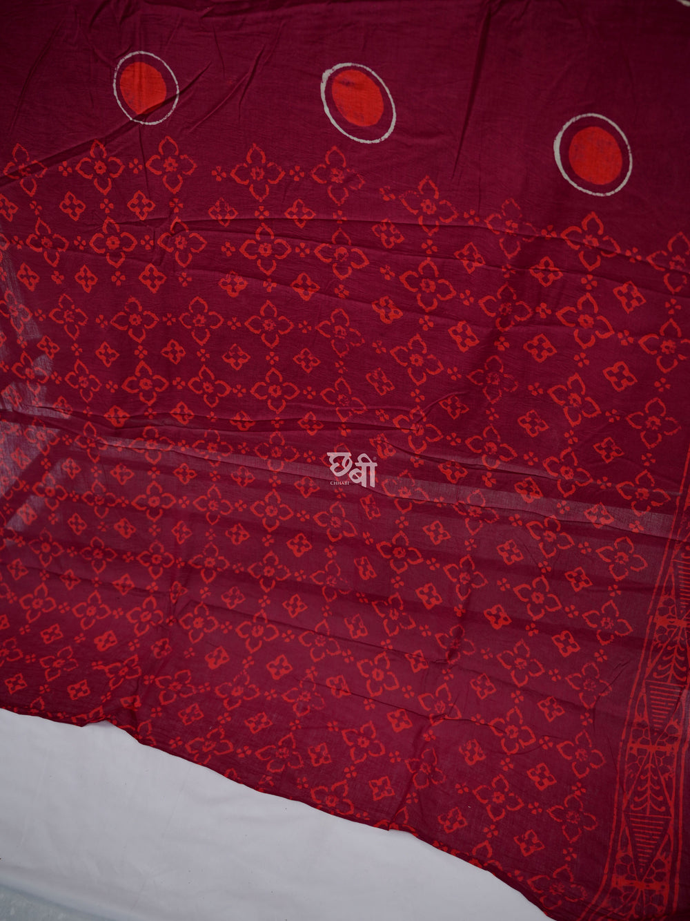 Handblock Print Mul Cotton Saree