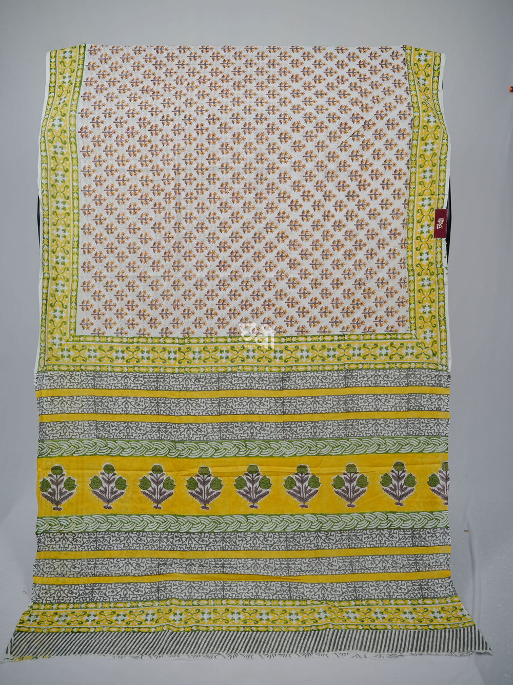 Handblock Print Mul Cotton Saree