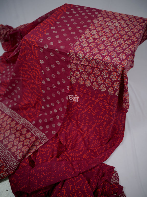 Handblock Print Mul Cotton Suit Material