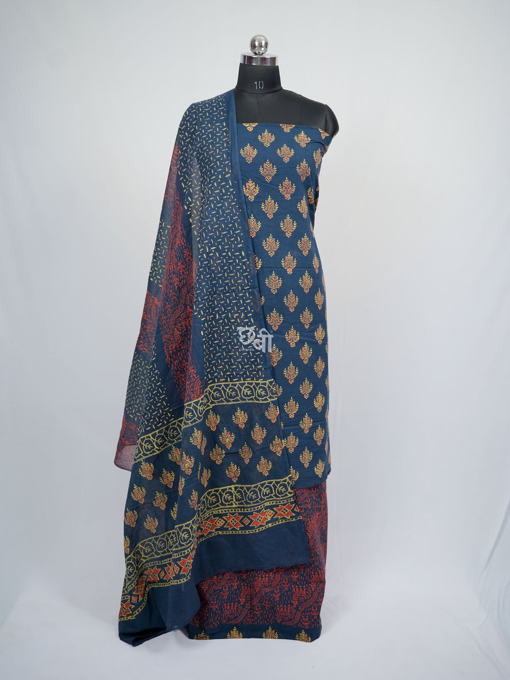 Handblock Print Mul Cotton Suit Material