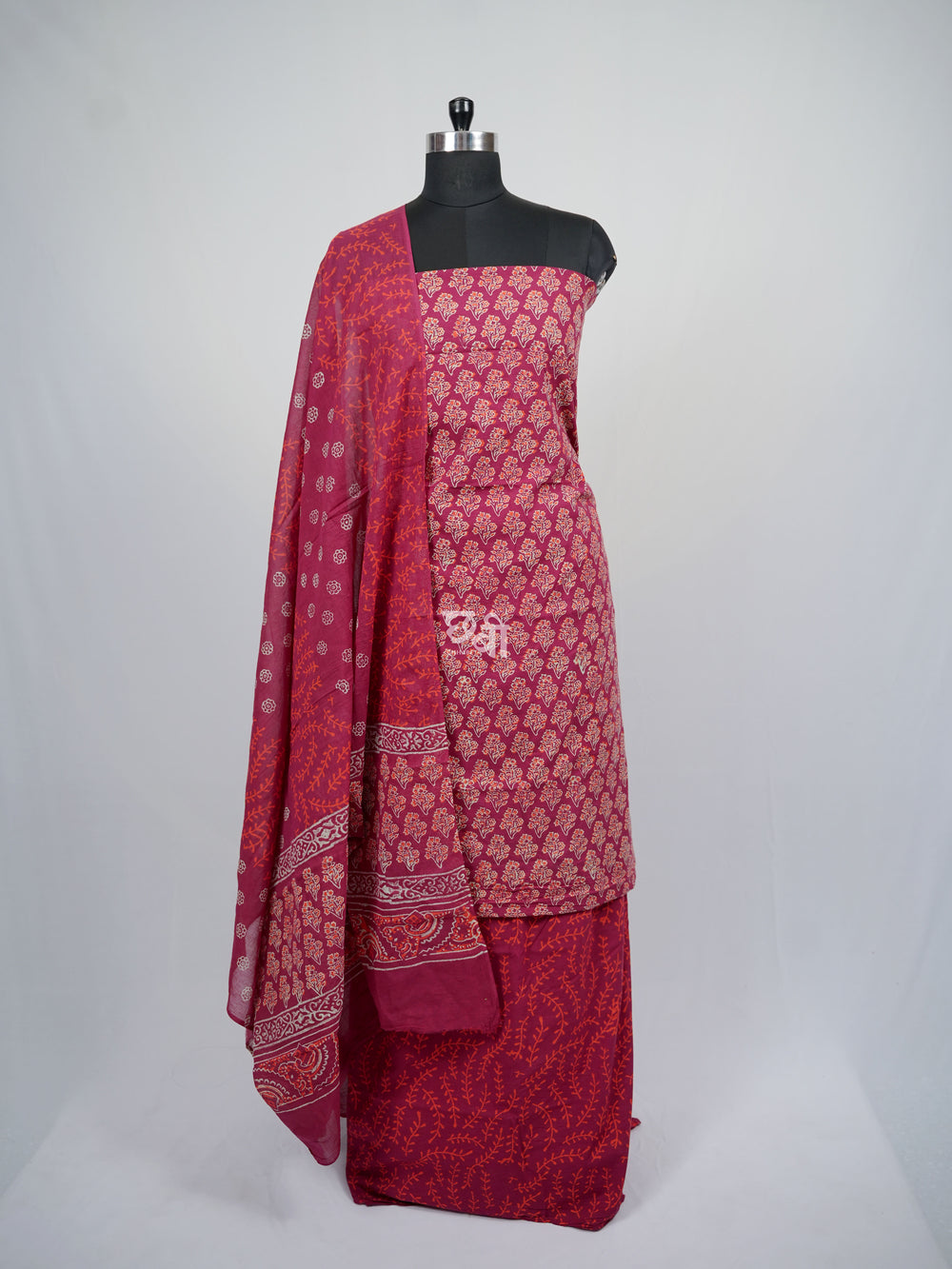 Handblock Print Mul Cotton Suit Material