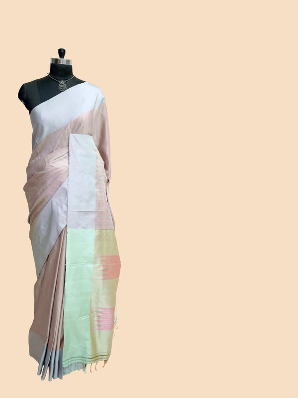Mulberry Khun Handloom Silk Saree