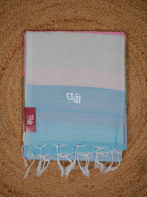 Multicolor Mul Cotton Saree