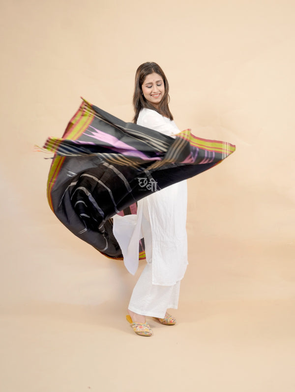 Pure Handloom Silk Ilkal Dupatta