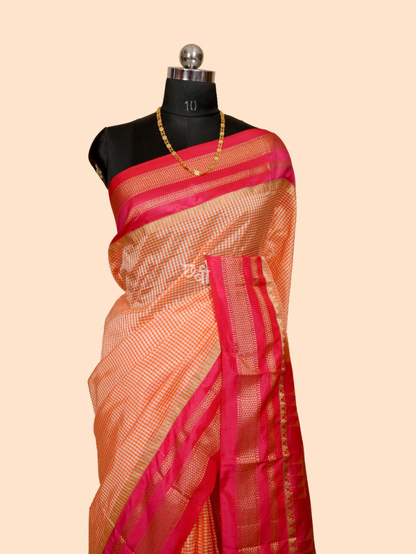 Ilkal Art Silk Small Checks Saree