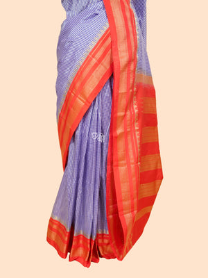 Ilkal Art Silk Small Checks Saree