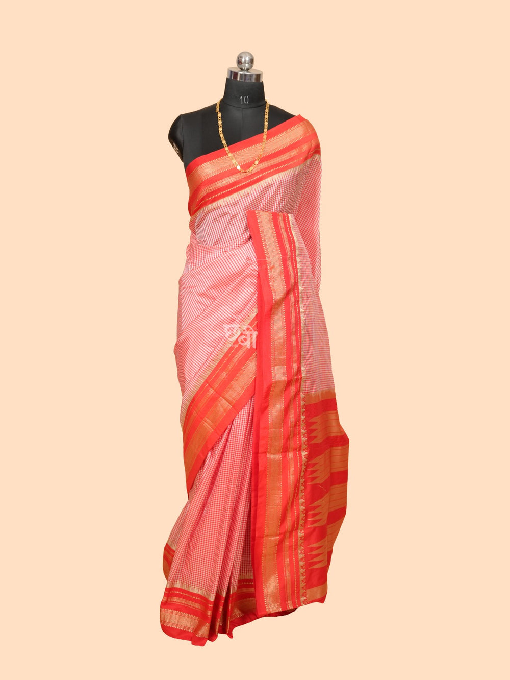 Ilkal Art Silk Small Checks Saree