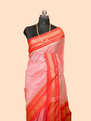 Ilkal Art Silk Small Checks Saree