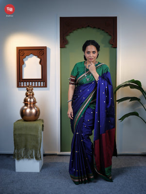 Handpainted Khun Saree – Smita Tambe Collection