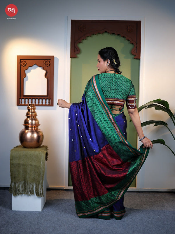Handpainted Khun Saree – Smita Tambe Collection