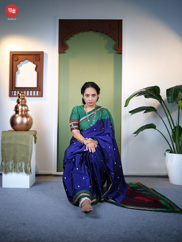 Handpainted Khun Saree – Smita Tambe Collection