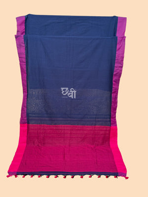 Contrast Border Khadi Cotton Saree