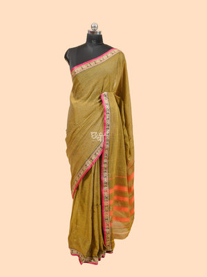 Hathi Border Checks Body Necklace Cotton
