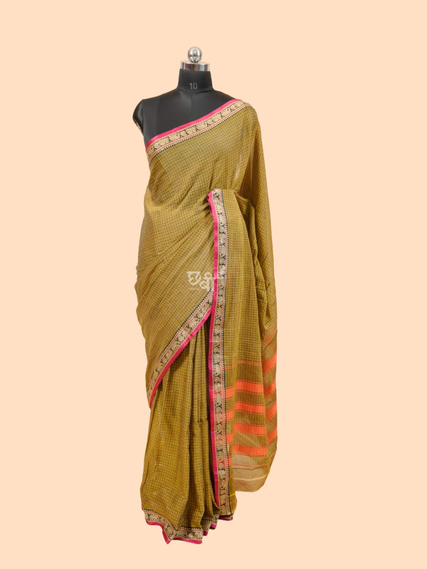 Hathi Border Checks Body Necklace Cotton
