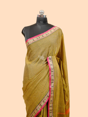 Hathi Border Checks Body Necklace Cotton