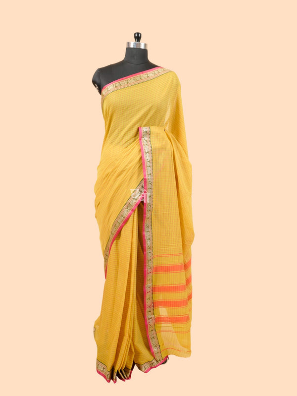 Hathi Border Checks Body Necklace Cotton