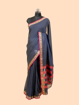 Hathi Border Checks Body Necklace Cotton