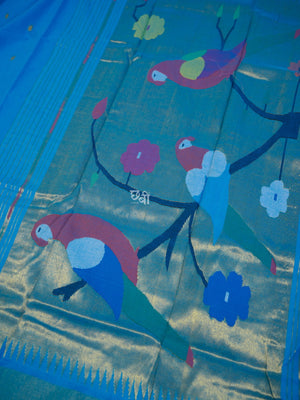 Pure Handloom Cotton Paithani Saree