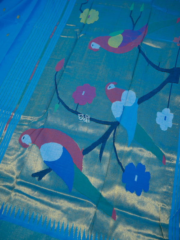 Pure Handloom Cotton Paithani Saree