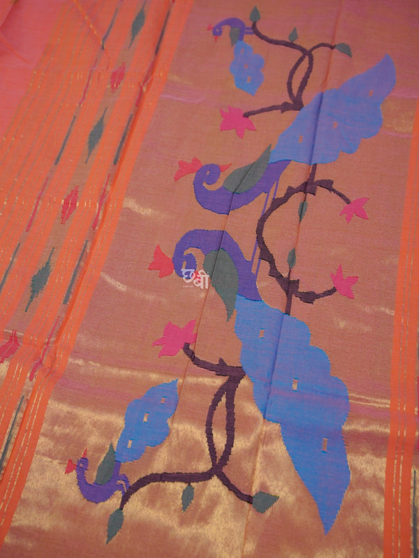 Pure Handloom Cotton Paithani Saree