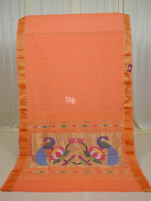 Pure Handloom Cotton Paithani Saree