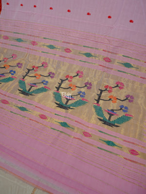 Pure Handloom Cotton Paithani Saree
