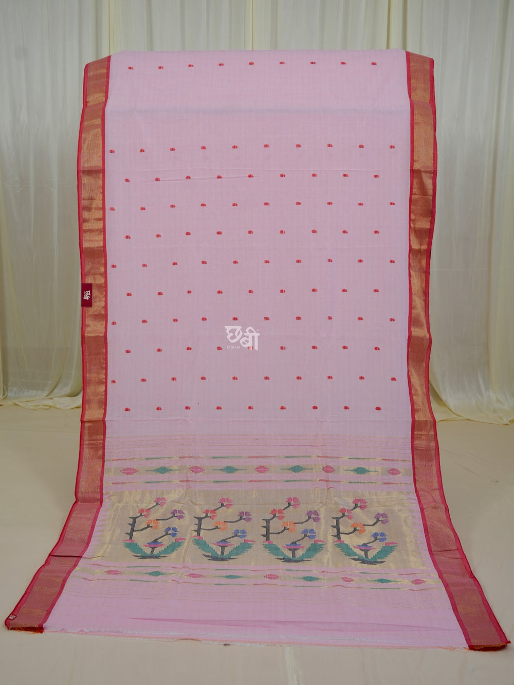 Pure Handloom Cotton Paithani Saree