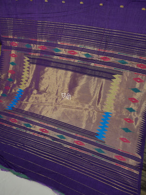 Pure Handloom Cotton Paithani Saree