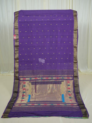 Pure Handloom Cotton Paithani Saree