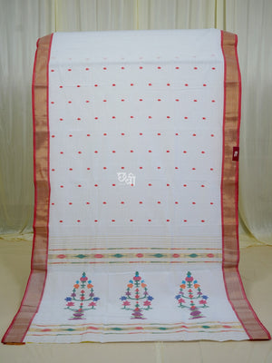 Pure Handloom Cotton Paithani Saree