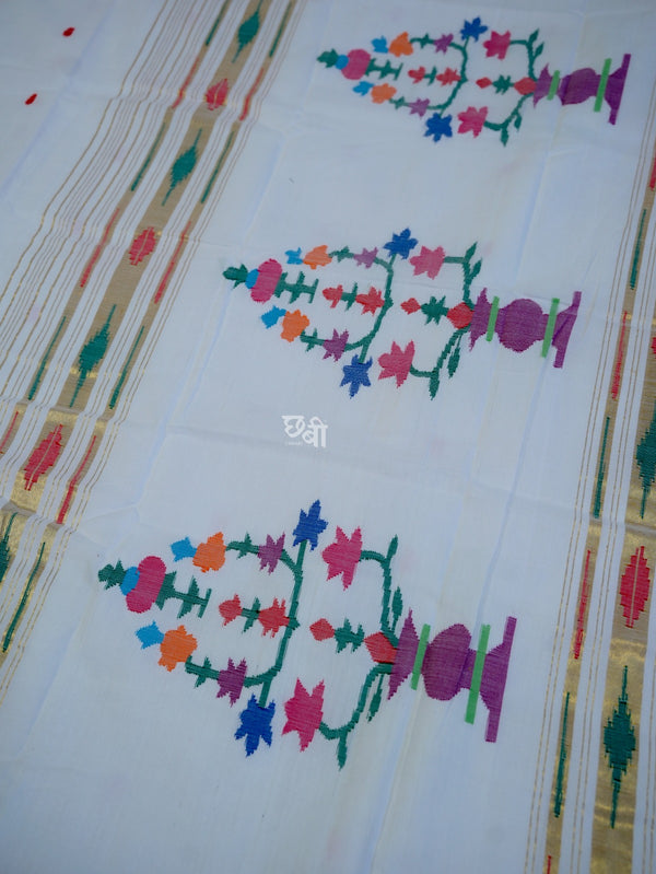 Pure Handloom Cotton Paithani Saree