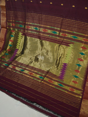 Pure Handloom Cotton Paithani Saree