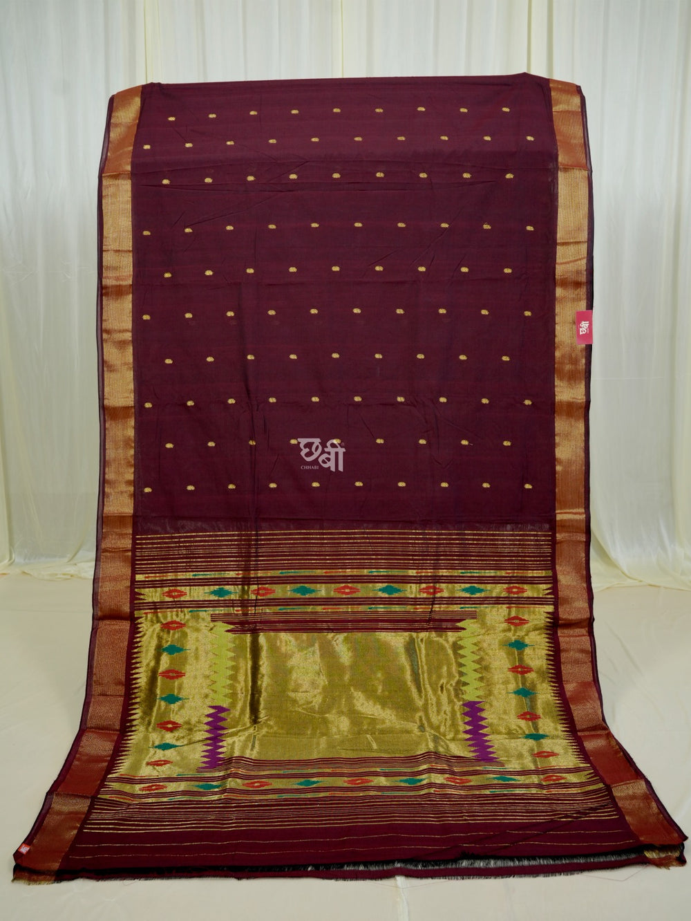 Pure Handloom Cotton Paithani Saree