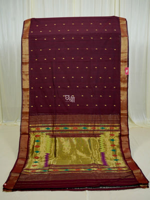 Pure Handloom Cotton Paithani Saree