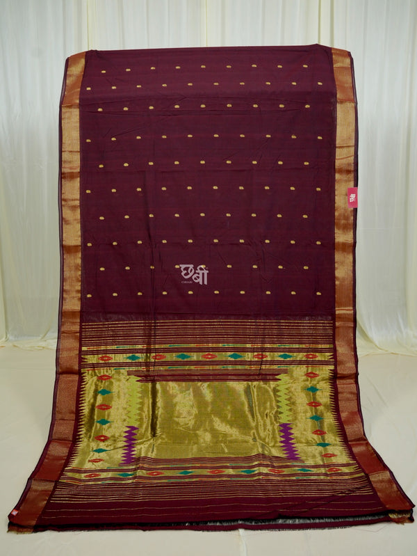 Pure Handloom Cotton Paithani Saree